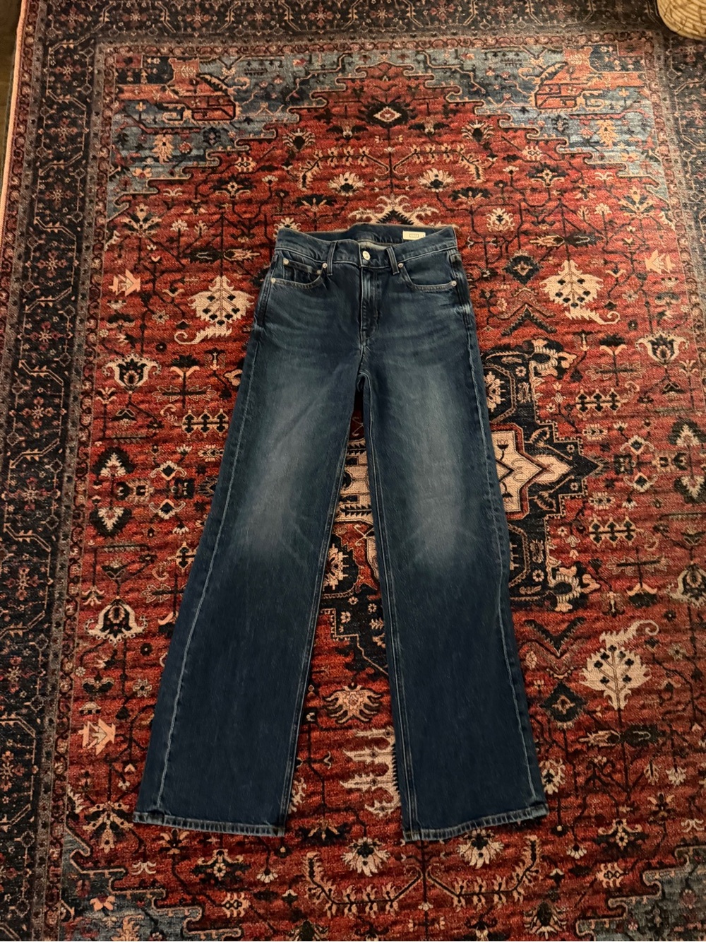 AYR Wide Leg Jeans in Dark Blue Wash